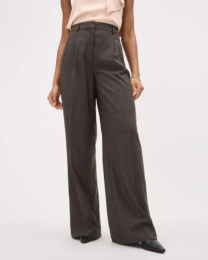 RWandCO HighRise Tweed WideLeg HighRise Pant Black And Brown Tweed 8211 Women RWandCO HighRise Tweed WideLeg HighRise Pant Black And Brown Tweed 8211 Women