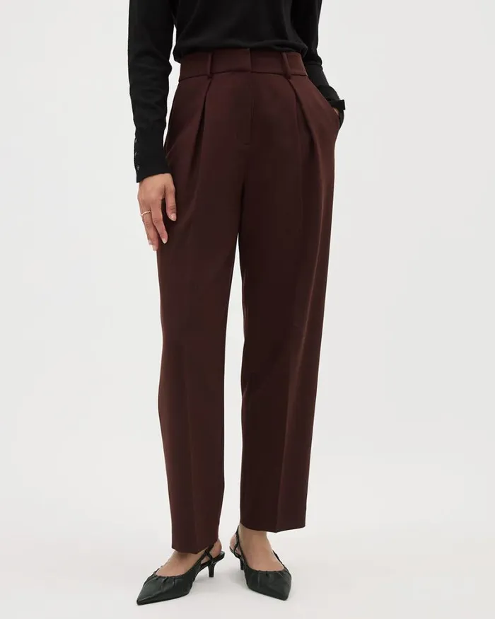 RWandCO HighRise ViscoseBlend HighRise Barrel Pant Decadent Chocolate 8211 Women RWandCO HighRise ViscoseBlend HighRise Barrel Pant Decadent Chocolate 8211 Women