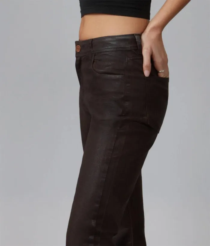 RWandCO Jeans Lola Jeans BILLIECBC High Rise Bootcut Jeans Dark Brown 8211 Women