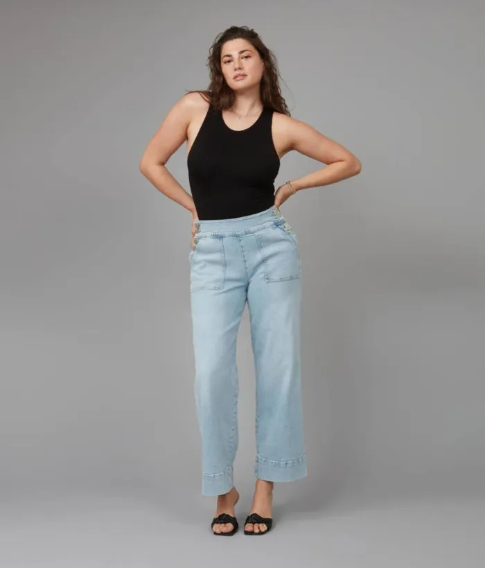 RWandCO Jeans Lola Jeans COLETTECM High Rise Wide Leg Jeans Light Blue 8211 Women RWandCO Jeans Lola Jeans COLETTECM High Rise Wide Leg Jeans Light Blue 8211 Women
