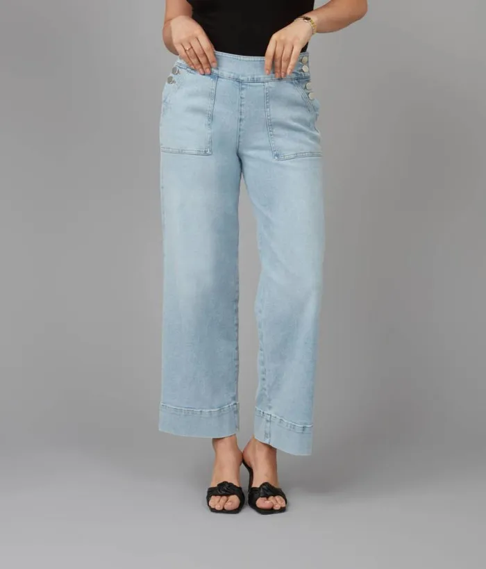 RWandCO Jeans Lola Jeans COLETTECM High Rise Wide Leg Jeans Light Blue 8211 Women