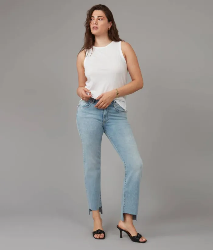 RWandCO Jeans Lola Jeans JASPERTD Mid Rise Straight Jeans Light Blue 8211 Women