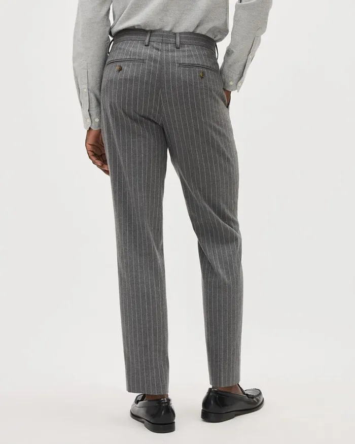 RWandCO Pants Pleated TaperedLeg Striped Suit Pant Med Grey 8211 Men RWandCO Pants Pleated TaperedLeg Striped Suit Pant Med Grey 8211 Men