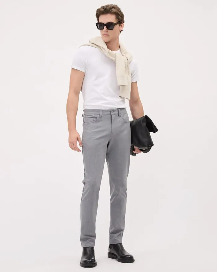 RWandCO Pants Slim Leg 5Pocket City Pant Heather Med Grey 8211 Men