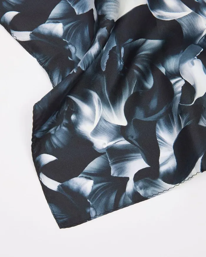 RWandCO Pocket Squares Handkerchief With Abstract Pattern Black 8211 Men RWandCO Pocket Squares Handkerchief With Abstract Pattern Black 8211 Men