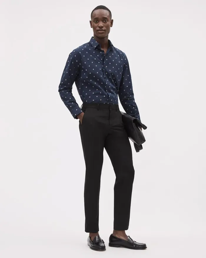 RWandCO Shirts RegularFit Dress Shirt With Embroideries Navy Blazer 8211 Men RWandCO Shirts RegularFit Dress Shirt With Embroideries Navy Blazer 8211 Men