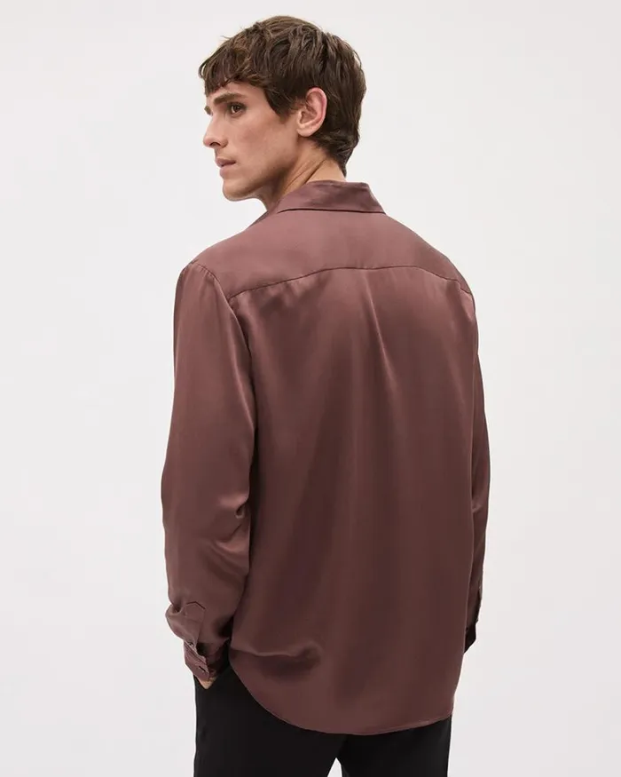 RWandCO Shirts RegularFit Sateen Dress Shirt Cognac 8211 Men