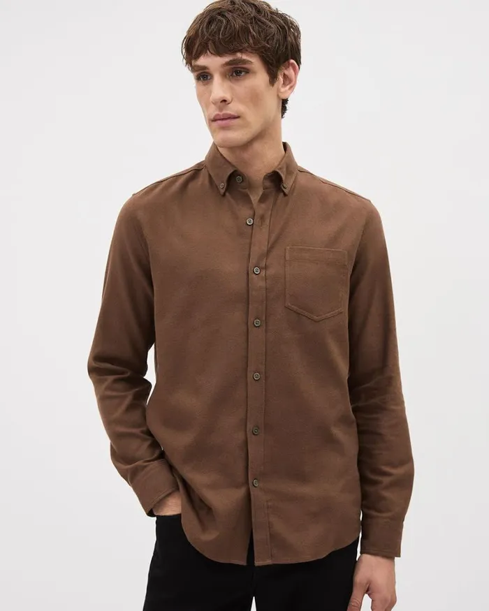 RWandCO Shirts SlimFit Brushed Twill Shirt Fudgesickle 8211 Men RWandCO Shirts SlimFit Brushed Twill Shirt Fudgesickle 8211 Men