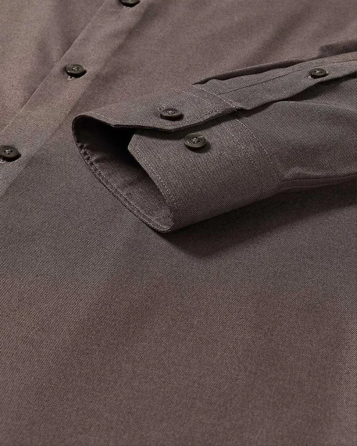 RWandCO Shirts SlimFit KnitLike Dress Shirt Latte Melange 8211 Men RWandCO Shirts SlimFit KnitLike Dress Shirt Latte Melange 8211 Men