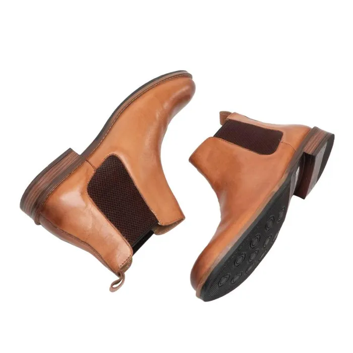 RWandCO Shoes Roamers 8211 Mens Leather Gusset Boots Medium Brown 8211 Men