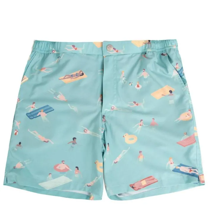 RWandCO Shorts Mosmann Mens Swim Shorts 8211 Cabana Boy Light Blue 8211 Men