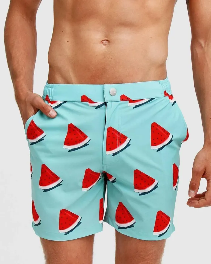RWandCO Shorts Mosmann Mens Swim Shorts 8211 Melon Brando Light Blue 8211 Men