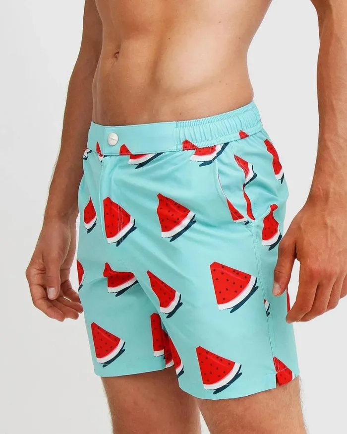 RWandCO Shorts Mosmann Mens Swim Shorts 8211 Melon Brando Light Blue 8211 Men