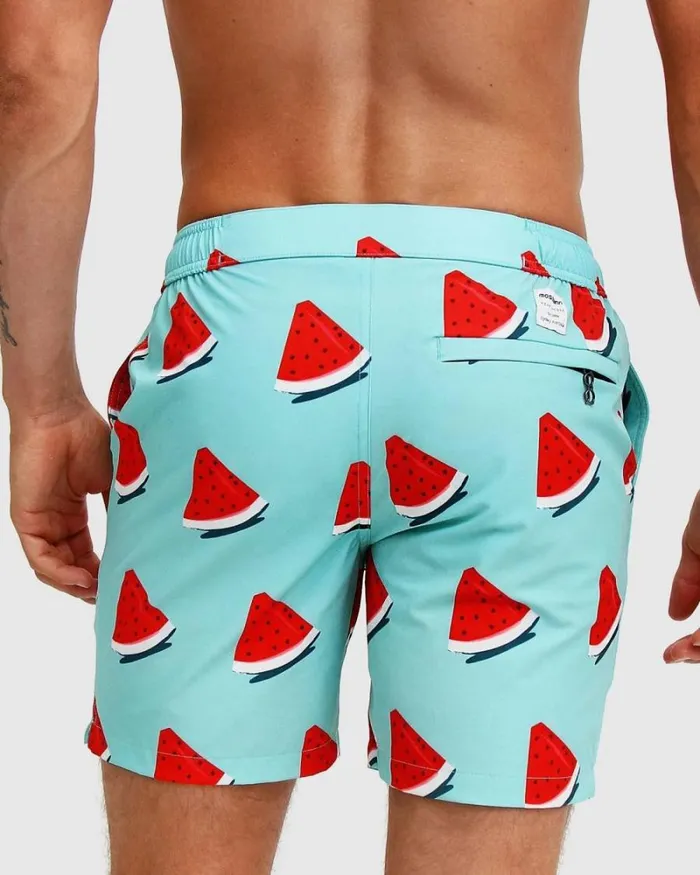 RWandCO Shorts Mosmann Mens Swim Shorts 8211 Melon Brando Light Blue 8211 Men