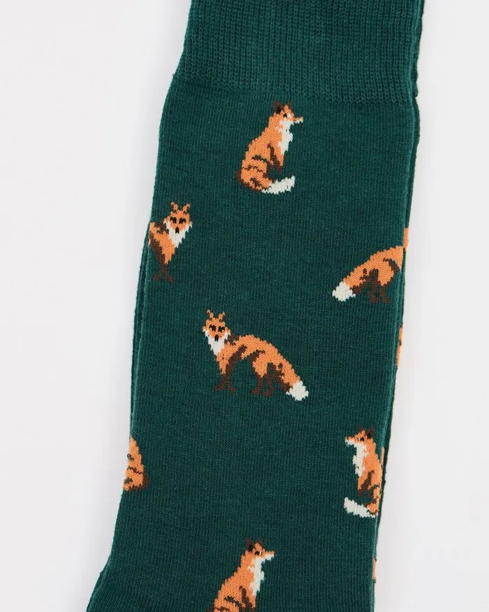 RWandCO Socks Fox Socks Garden Topiary 8211 Men RWandCO Socks Fox Socks Garden Topiary 8211 Men