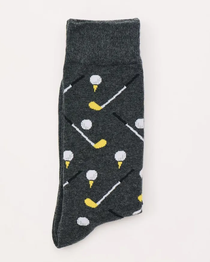 RWandCO Socks Golf Socks Dark Heather Grey 8211 Men
