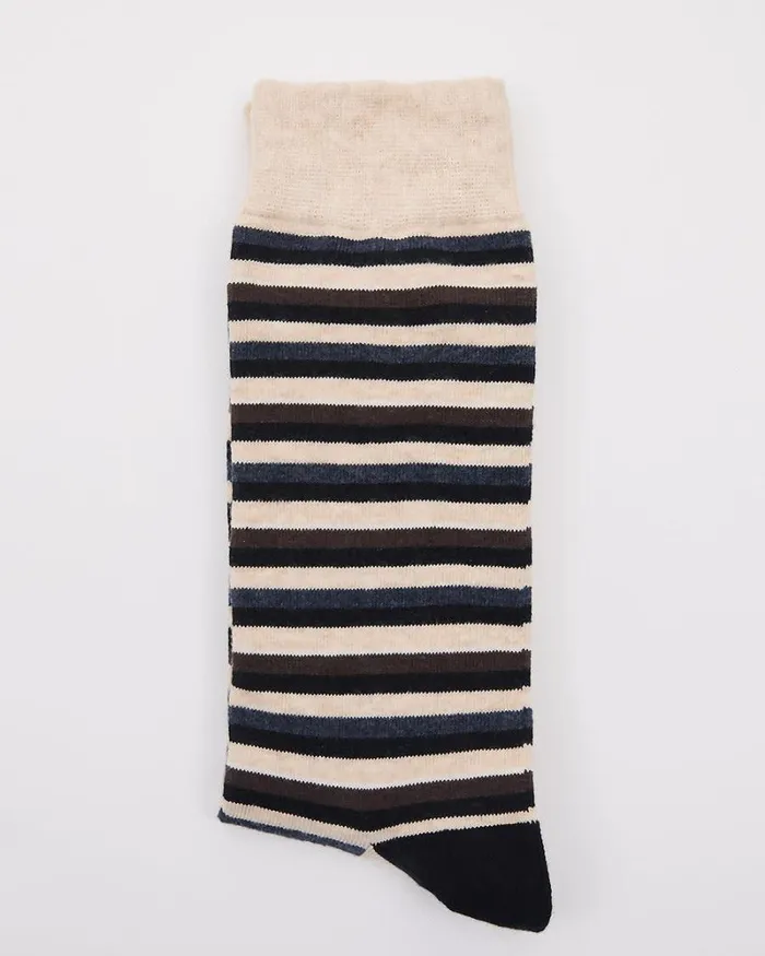 RWandCO Socks Striped Socks Oatmeal 8211 Men