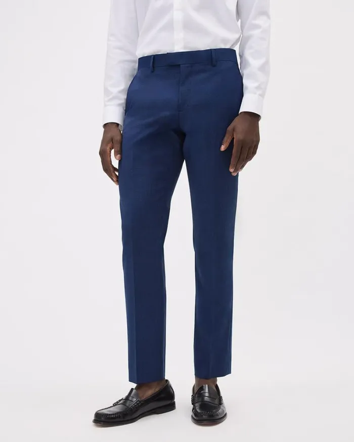 RWandCO Suit Pants Medium Blue Wool Essential Dress Pant Medium Blue 8211 Men RWandCO Suit Pants Medium Blue Wool Essential Dress Pant Medium Blue 8211 Men