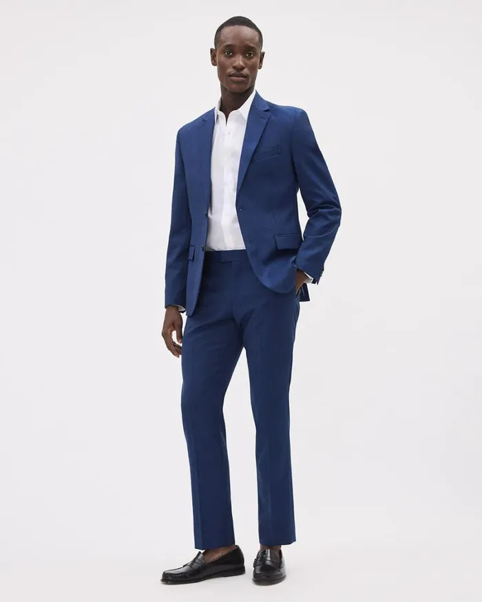 RWandCO Suit Pants Medium Blue Wool Essential Dress Pant Medium Blue 8211 Men RWandCO Suit Pants Medium Blue Wool Essential Dress Pant Medium Blue 8211 Men