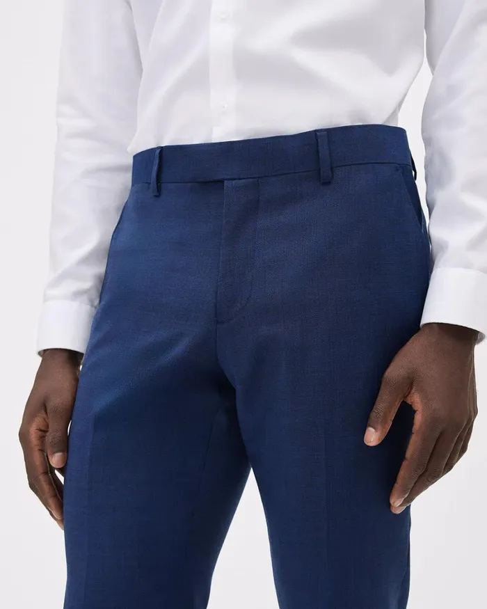RWandCO Suit Pants Medium Blue Wool Essential Dress Pant Medium Blue 8211 Men RWandCO Suit Pants Medium Blue Wool Essential Dress Pant Medium Blue 8211 Men