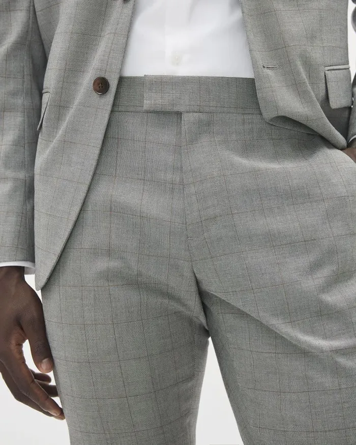RWandCO Suit Pants TailoredFit Grey Windowpane Suit Pant Medium Grey 8211 Men RWandCO Suit Pants TailoredFit Grey Windowpane Suit Pant Medium Grey 8211 Men