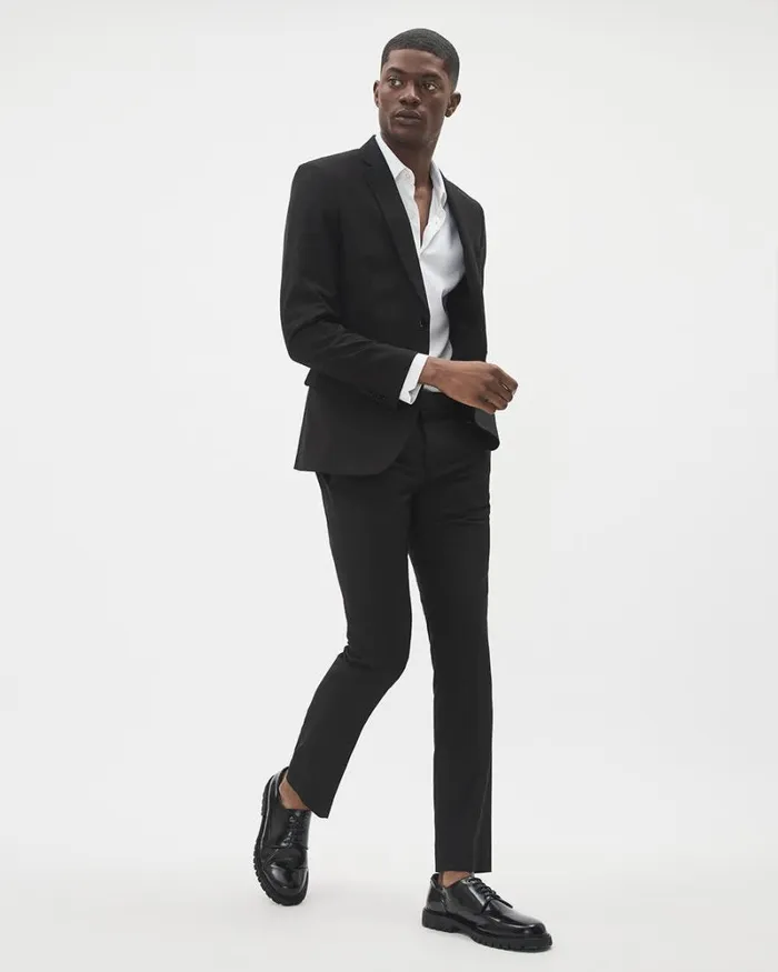 RWandCO Suits Essential Black WoolBlend Suit Pant Black 8211 Men