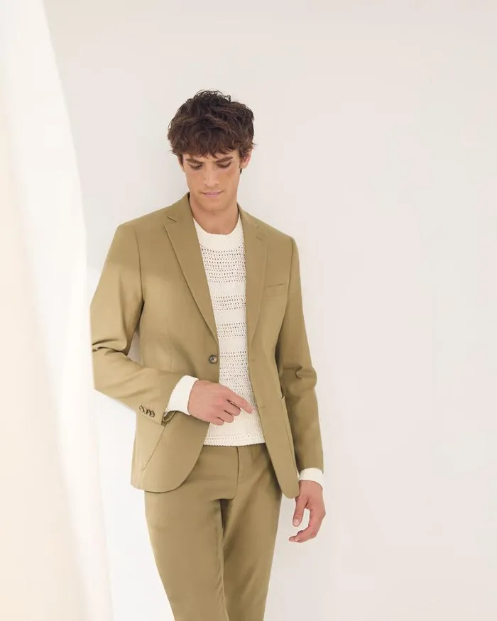 RWandCO Suits SlimFit Linen Suit Blazer Zaatar 8211 Men RWandCO Suits SlimFit Linen Suit Blazer Zaatar 8211 Men
