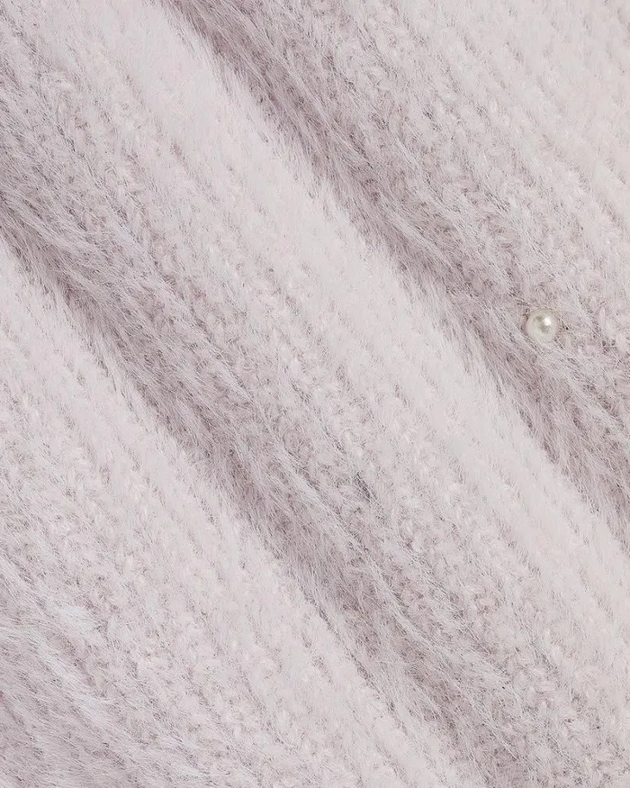 RWandCO Sweaters and Cardigans ElbowSleeve MockNeck FeatherYarn Pullover With Pearls Orchid Hush 8211 Women RWandCO Sweaters and Cardigans ElbowSleeve MockNeck FeatherYarn Pullover With Pearls Orchid Hush 8211 Women