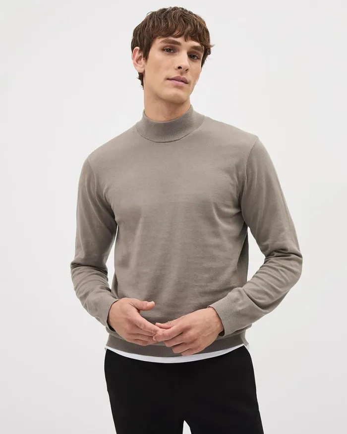 RWandCO Sweaters and Cardigans LongSleeve MockNeck Sweater Tamarindo 8211 Men RWandCO Sweaters and Cardigans LongSleeve MockNeck Sweater Tamarindo 8211 Men