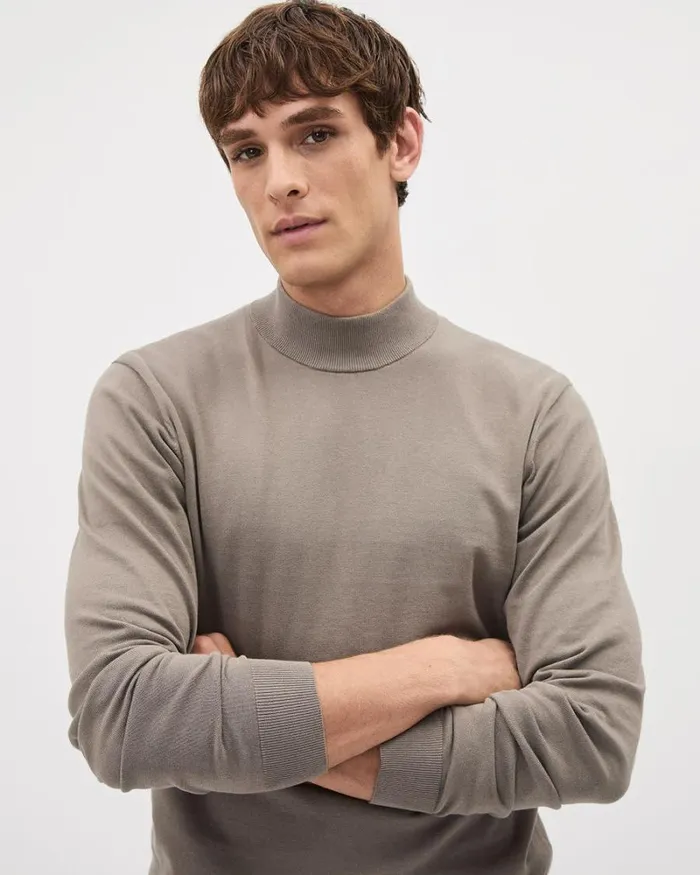 RWandCO Sweaters and Cardigans LongSleeve MockNeck Sweater Tamarindo 8211 Men RWandCO Sweaters and Cardigans LongSleeve MockNeck Sweater Tamarindo 8211 Men