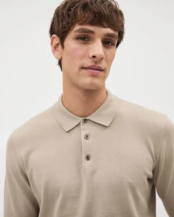 RWandCO Sweaters and Cardigans LongSleeve Polo Sweater Chocolate Aroma 8211 Men RWandCO Sweaters and Cardigans LongSleeve Polo Sweater Chocolate Aroma 8211 Men