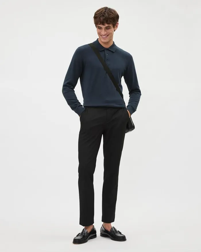 RWandCO Sweaters and Cardigans LongSleeve Polo Sweater Inky Blue 8211 Men RWandCO Sweaters and Cardigans LongSleeve Polo Sweater Inky Blue 8211 Men