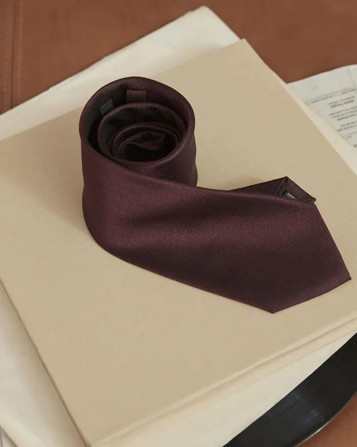 RWandCO Ties and Bow Ties Wide Dark Red Tie Tawny Port 8211 Men