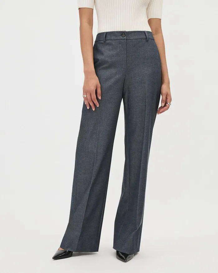 RWandCO Wide Leg MidRise WideLeg Chambray Pant Dark Denim 8211 Women RWandCO Wide Leg MidRise WideLeg Chambray Pant Dark Denim 8211 Women
