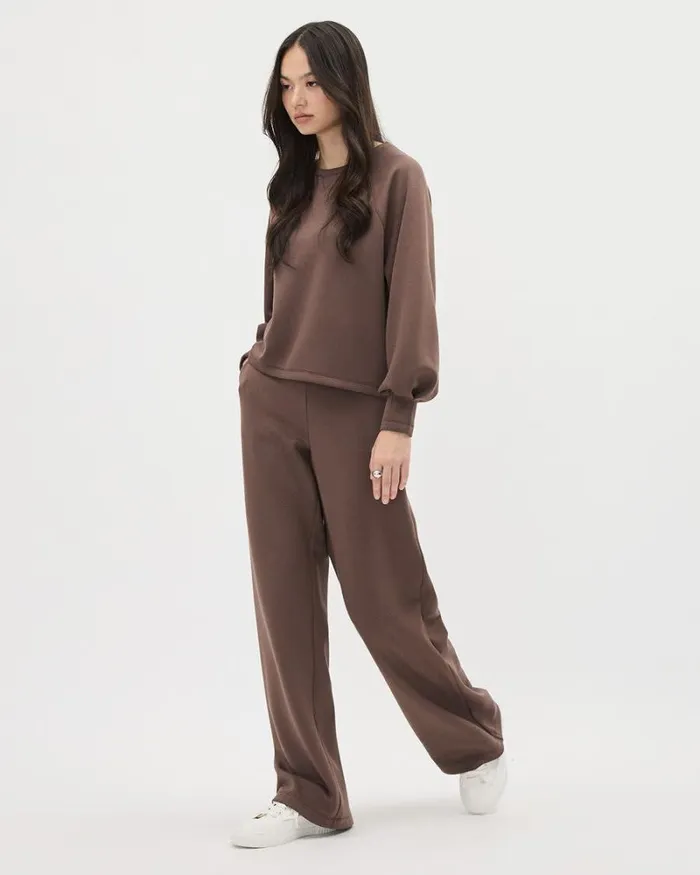RWandCO Wide Leg MidRise WideLeg Scuba Pant Peppercorn 8211 Women RWandCO Wide Leg MidRise WideLeg Scuba Pant Peppercorn 8211 Women
