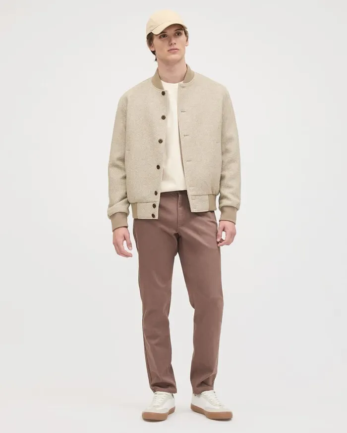RWandCO Wool Tweed Bomber Jacket Beige 8211 Men RWandCO Wool Tweed Bomber Jacket Beige 8211 Men