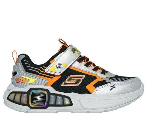 SLights Light Storm 30 Silver Black Kids SKECHERS Big Kids UK Sizes 36