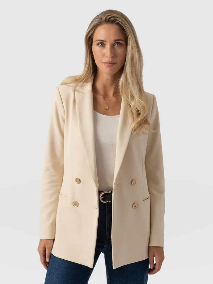 Saint And Sofia Blazers Women Cambridge Blazer Crepe 8211 Beige Beige