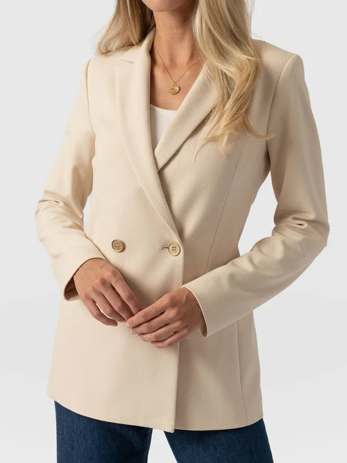 Saint And Sofia Blazers Women Cambridge Blazer Crepe 8211 Beige Beige