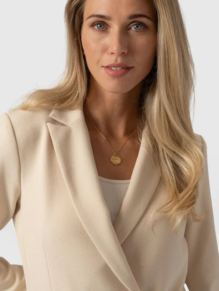 Saint And Sofia Blazers Women Cambridge Blazer Crepe 8211 Beige Beige