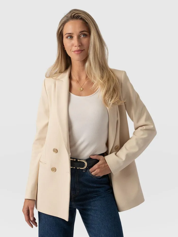 Saint And Sofia Blazers Women Cambridge Blazer Crepe 8211 Beige Beige