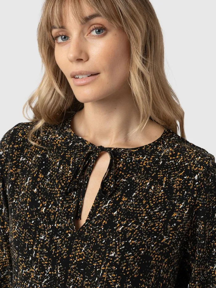 Saint And Sofia Blouses and Shirts Women Kristen Blouse 8211 Ditsy Leopard Ditsy Leopard