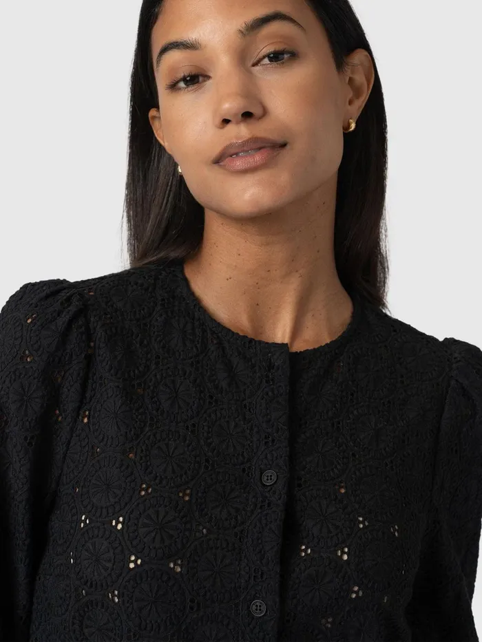 Saint And Sofia Blouses and Shirts Women Tabitha Blouse 8211 Black Broderie Black Broderie
