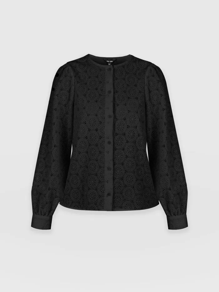 Saint And Sofia Blouses and Shirts Women Tabitha Blouse 8211 Black Broderie Black Broderie