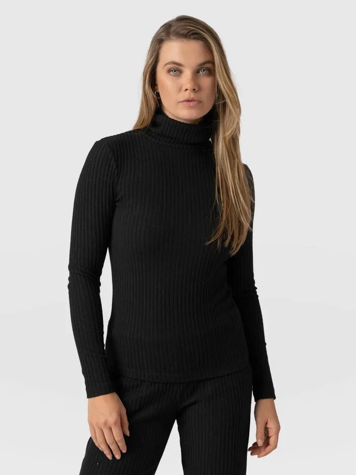Saint And Sofia Casual Tops Women Tempest Turtle Neck 8211 Black Black