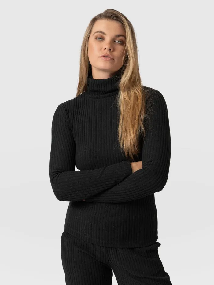 Saint And Sofia Casual Tops Women Tempest Turtle Neck 8211 Black Black