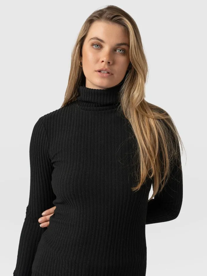 Saint And Sofia Casual Tops Women Tempest Turtle Neck 8211 Black Black