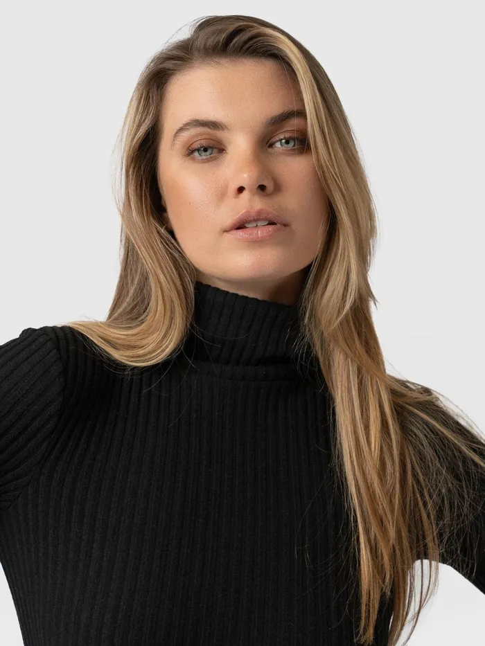 Saint And Sofia Casual Tops Women Tempest Turtle Neck 8211 Black Black