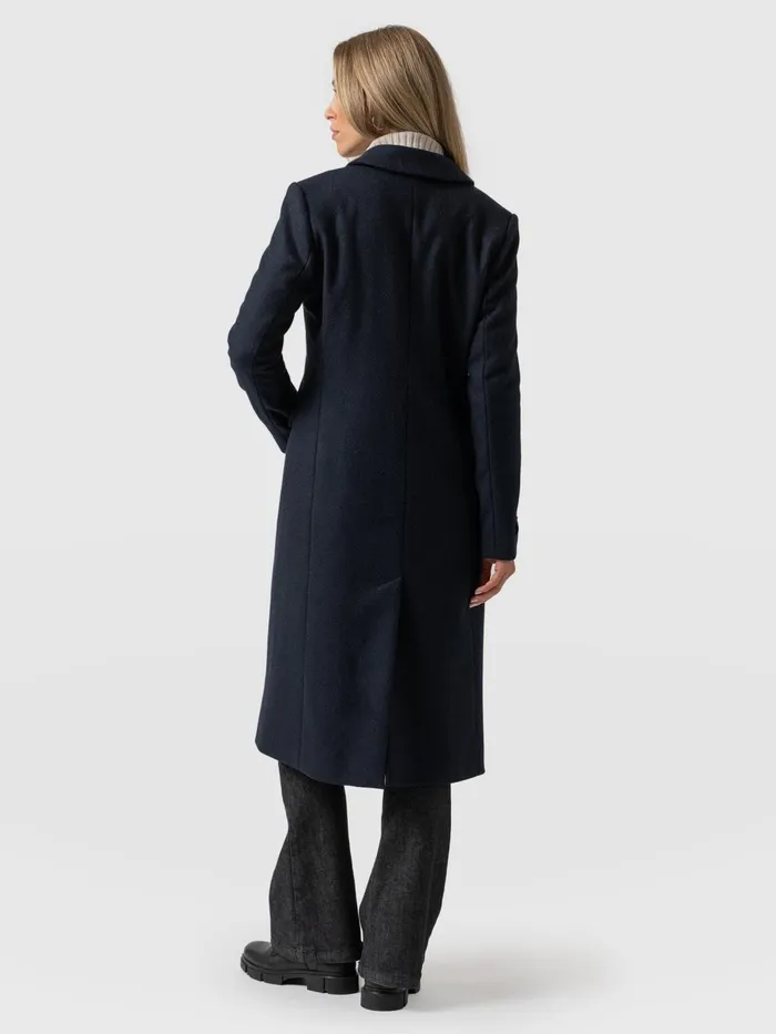 Saint And Sofia Coats and Jackets Women Cambridge Coat 8211 Navy Chevron Navy Chevron