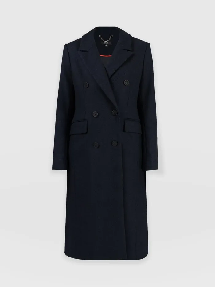 Saint And Sofia Coats and Jackets Women Cambridge Coat 8211 Navy Chevron Navy Chevron